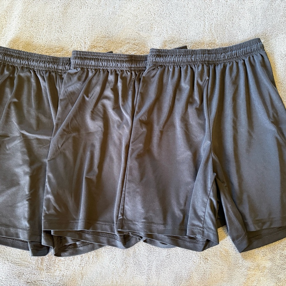 3 Pairs - Boys Size Large Champro Black Athletic Shorts - No Pockets